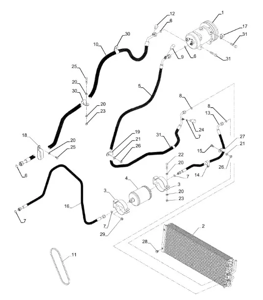 87447519 - Шланг кондиционера T9/St.